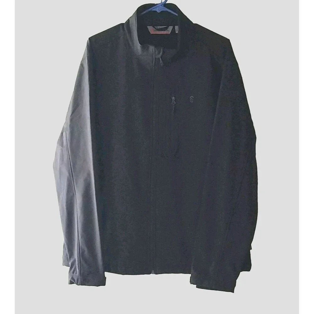 Free Country Men Size Large 42-44  Black Jacket Water Resistant Active Softshell